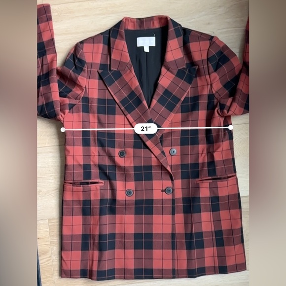 Plaid Double Breasted Blazer - Picture 12 of 13
